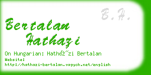 bertalan hathazi business card